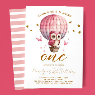 Convite de Aniversário de Um Ano Olhe Quem Está Fa