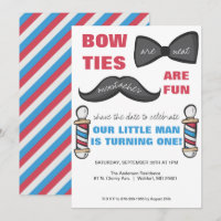 Convite de Aniversário de Um Ano para Barber Shop
