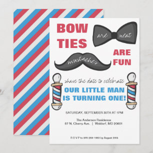 Convite de Aniversário de Um Ano para Barber Shop