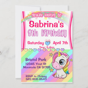 Convite de aniversário de um bebê bonito