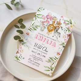 Convite de aniversário de um safari selvagem