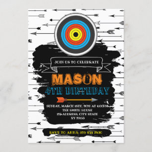 Convite de aniversário de uma bela arqueria