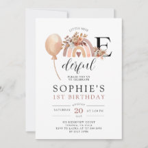 Convite de Aniversário de Uma Maravilhosa Rainbow