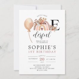 Convite de Aniversário de Uma Maravilhosa Rainbow 