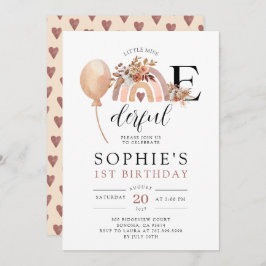 Convite de Aniversário de Uma Maravilhosa Rainbow 