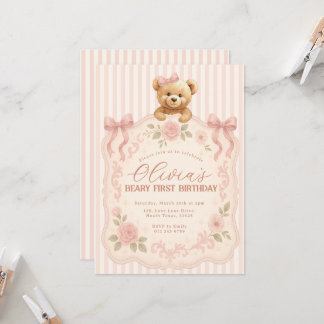 Convite de Aniversário de Ursinho de Pelúcia