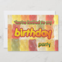 convite de aniversário de ursos sombrios