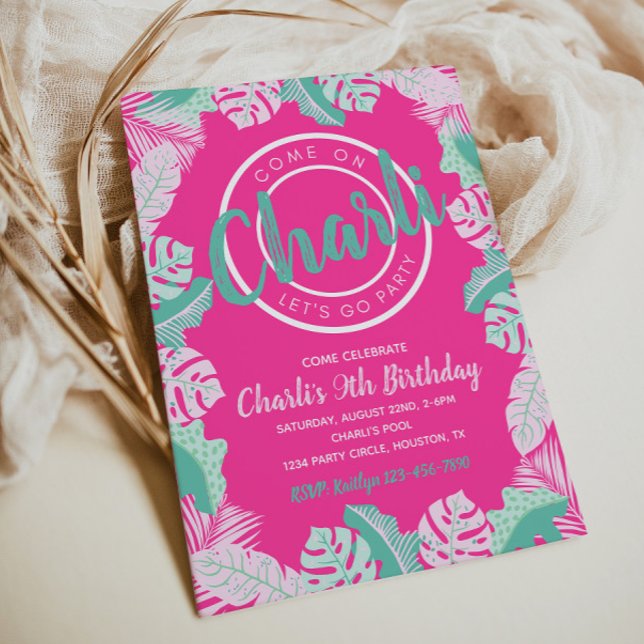 Convite de Aniversário de Verão | CONVITE DE FESTA (Criador carregado)