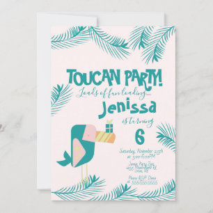 Convite de Aniversário de Verão Tropical Luau de T