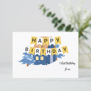 Convite de Aniversário de Verdura Rústica para Ele