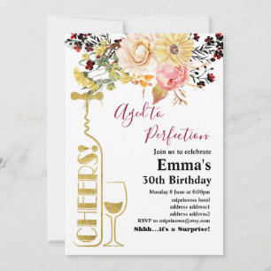 Convite de aniversário de vinho, Idade para Perfei