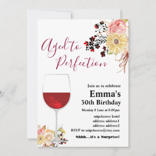 Convite de aniversário de vinho, Idade para Perfei