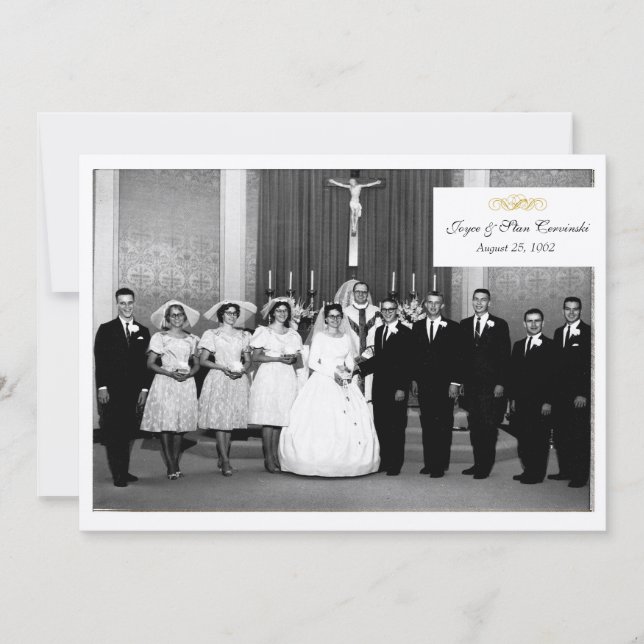 Convite de aniversário de Vintage (Frente)