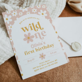 Convite de Aniversário de Wild One Daisy | Primeir
