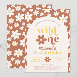 Convite de Aniversário de Wild One Daisy | Primeir
