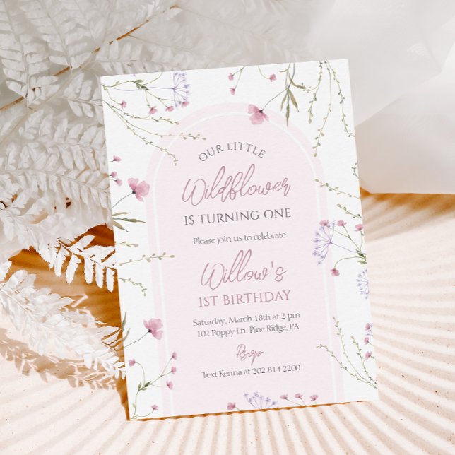 Convite de aniversário de Wildflower (Criador carregado)