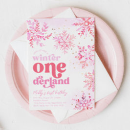 Convite de Aniversário de Winter Onederland