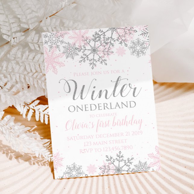 Convite de aniversário de Winter ONEderland (Criador carregado)