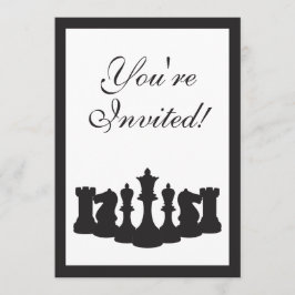 Convite de aniversário de xadrez