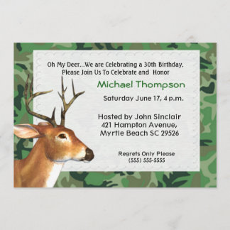 Convite de Aniversário Deer Hunter