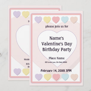 Convite de aniversário Dia de os namorados de doc