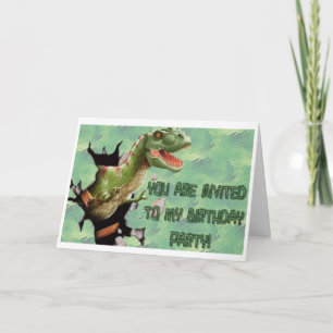 Convite de aniversário Dinossauro