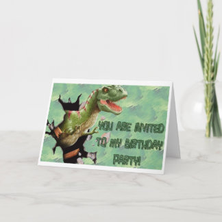 Convite de aniversário Dinossauro