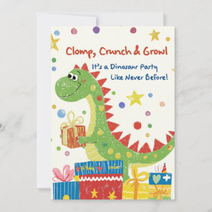 Convite de aniversário Dinossauro
