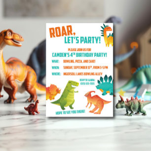 Convite de aniversário Dinossauro