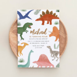 Convite de aniversário Dinossauro