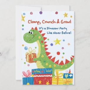 Convite de aniversário Dinossauro