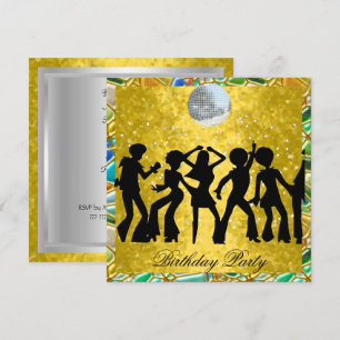 Convite de Aniversário Disco 70's Retrô