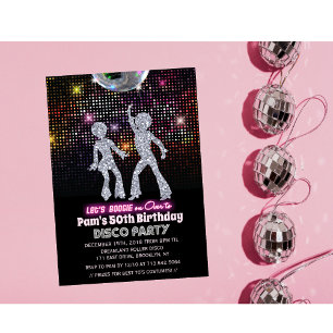 Convite de Aniversário Disco para Qualquer Idade