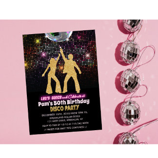 Convite de Aniversário Disco para Qualquer Idade