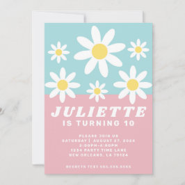 Convite de aniversário Diversão Daisy