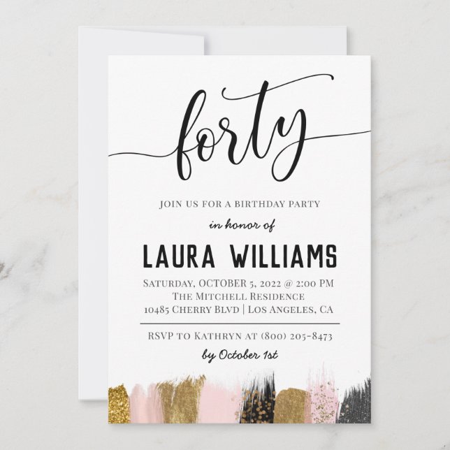 Convite de Aniversário do 40º Script (Frente)