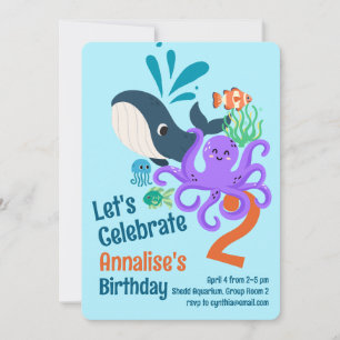 Convite de Aniversário do Aquário Submarino