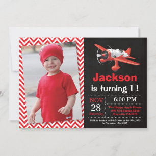 Convite de Aniversário do Avião. Festa de aniversá