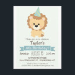 Convite de aniversário do Baby Lion Kid<br><div class="desc">Leão de bebê, selva, animais de jardim zoológico, ponto neutro do safari, convite de aniversário de menino ou menina. Personalize este bonitinho, retrô, sinta convite com o nome do seu filho. Bela, simples, design simples. Perfeito para o primeiro bebê, 1rua, aniversário, criança, crianças pequenas, ou crianças mais velhas. As cores...</div>