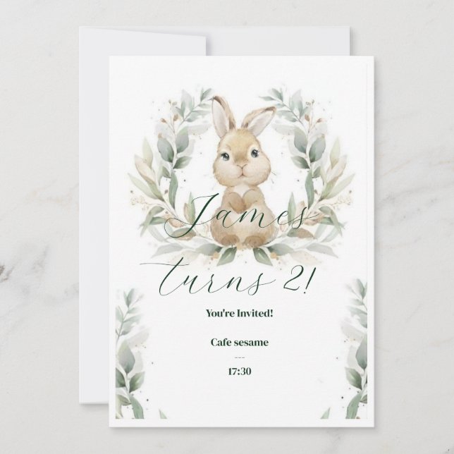 Convite de aniversário do bebê (Frente)