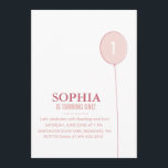 Convite de aniversário do Big Balloon<br><div class="desc">Um convite de aniversário de criança apresentando um Balão.</div>