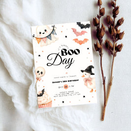 Convite de aniversário do Boo Day no Halloween