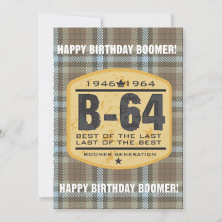 Convite de aniversário do Boomer