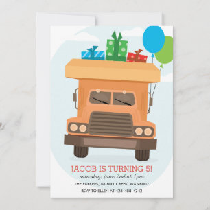 convite de aniversário do Bump Kid