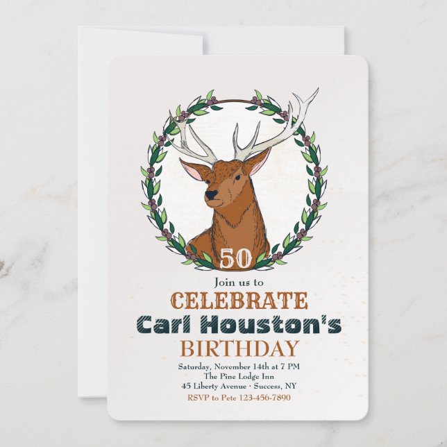 Convite de Aniversário do Caçador (Frente)