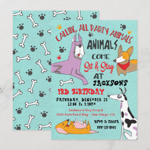 Convite de aniversário do cachorrinho