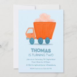 Convite de Aniversário do Caminhão, Qualquer Idade