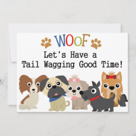 Convite de Aniversário do Cão-de-Vinho