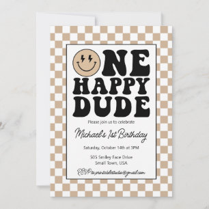 Convite de Aniversário do Cara Feliz