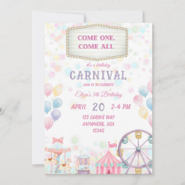 Convite de Aniversário do Carnaval